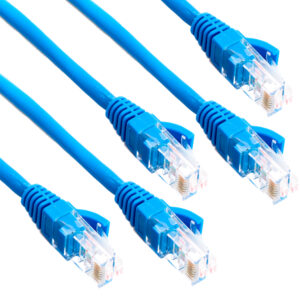 Cat 6 0.5m Patch Lead in Blue (Pack of 5)