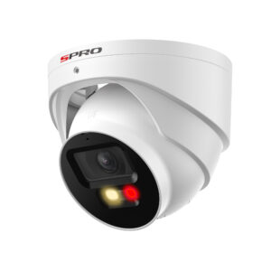 SPRO 4MP IP Turret Active Deterrence LITE with COLOUR NIGHT 2.0, Built-In Microphone and Speaker