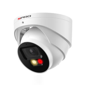 SPRO 8MP IP Turret Active Deterrence LITE with COLOUR NIGHT 2.0, Built-In Microphone and Speaker